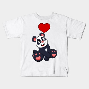 Panda with Heart Kids T-Shirt